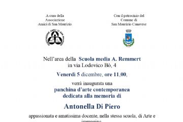 Una panchina in memoria della professoressa Di Piero