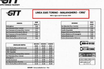 Bus GTT Torino-Malanghero-Ciriè: nuovi orari per agevolare gli studenti